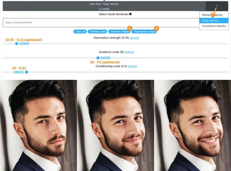 AI Face modifier of Businessman