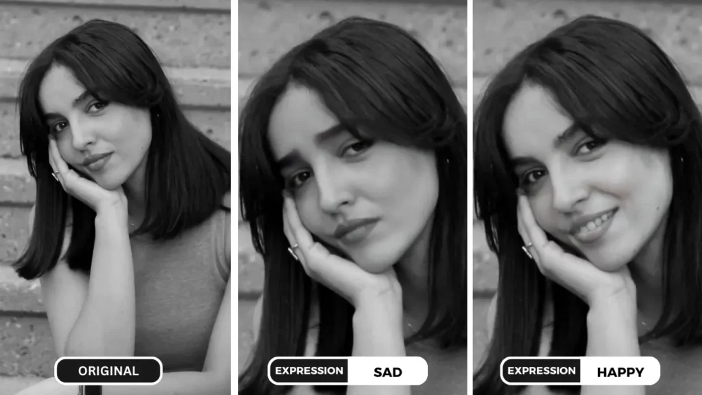 Sad Face Filter by EraseID offers other features as well using Change expressions to create more expressions than sad or unhappy